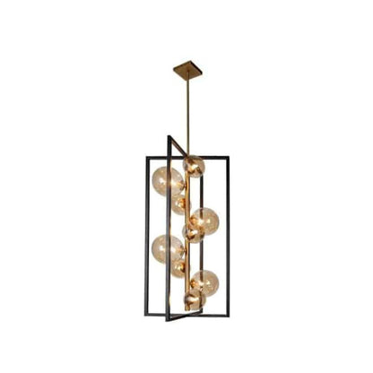 9LT Halogen Pendant MB & VB, Champagne Glass