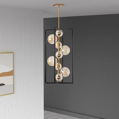 9LT Halogen Pendant MB & VB, Champagne Glass
