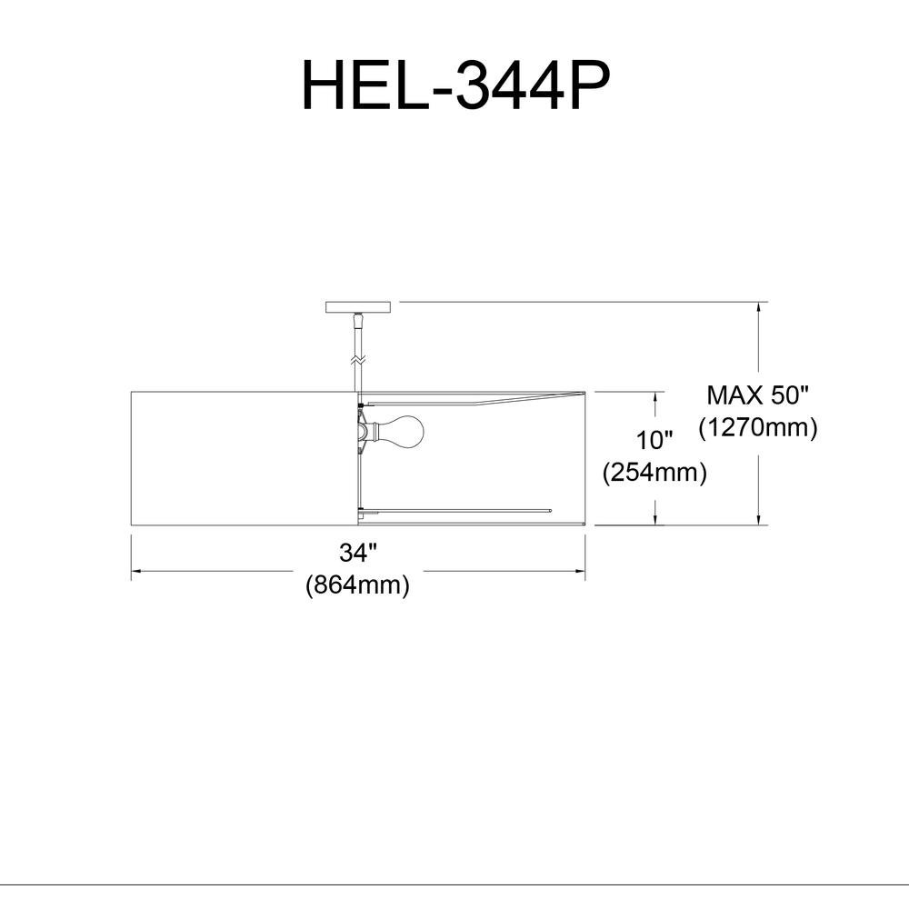 4LT Helena Pendant PC, WH,WH Diffuser