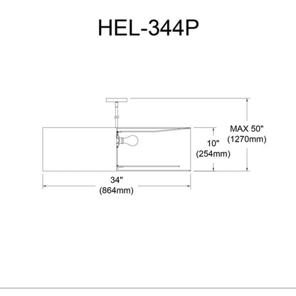 4LT Helena Pendant PC, WH,WH Diffuser