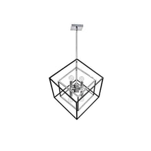 6LT Pendant, Polished Chrome & Matte Black Finish