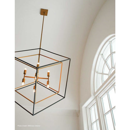 8LT Pendant, Vintage Bronze & Matte Black Finish