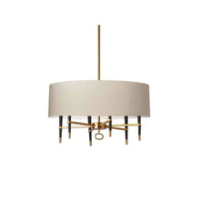 6LT Incandescent Chandelier, VB, Cream Shade