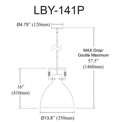 1LT Pendant, Polished Chrome Finish