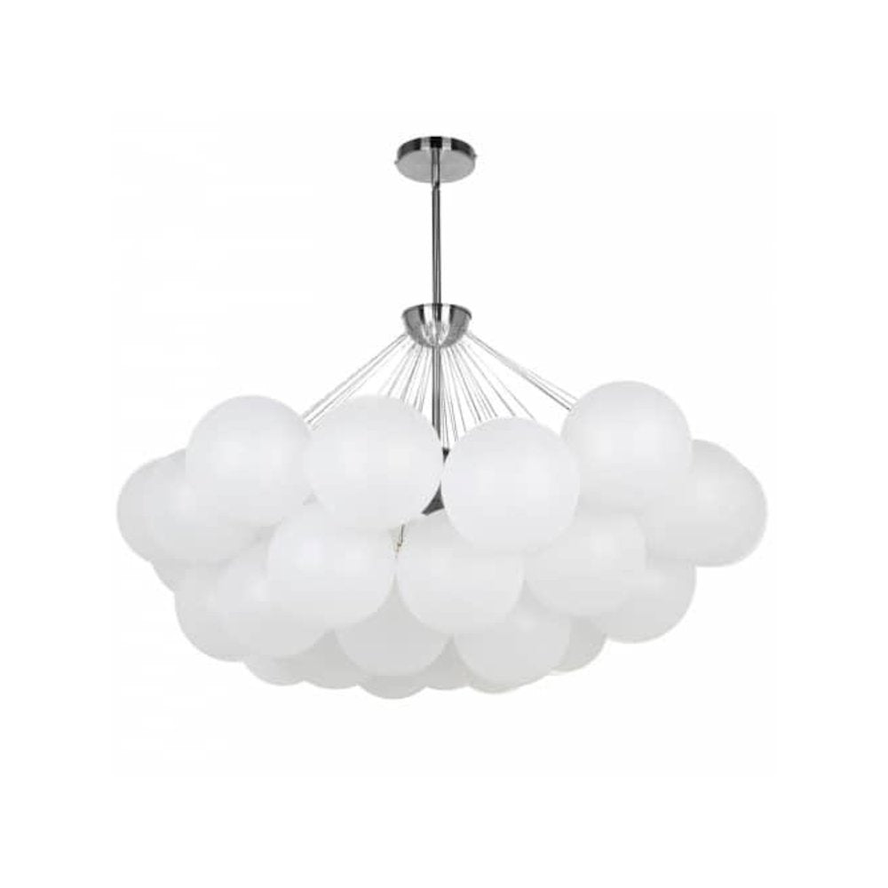 8LT Chandelier,  PC, FR Glass