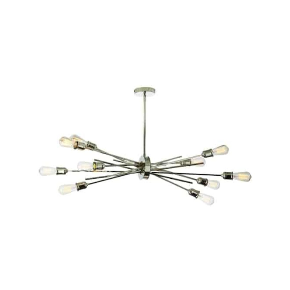 10LT Horizontal Pendant, Burnished Chrome Finish