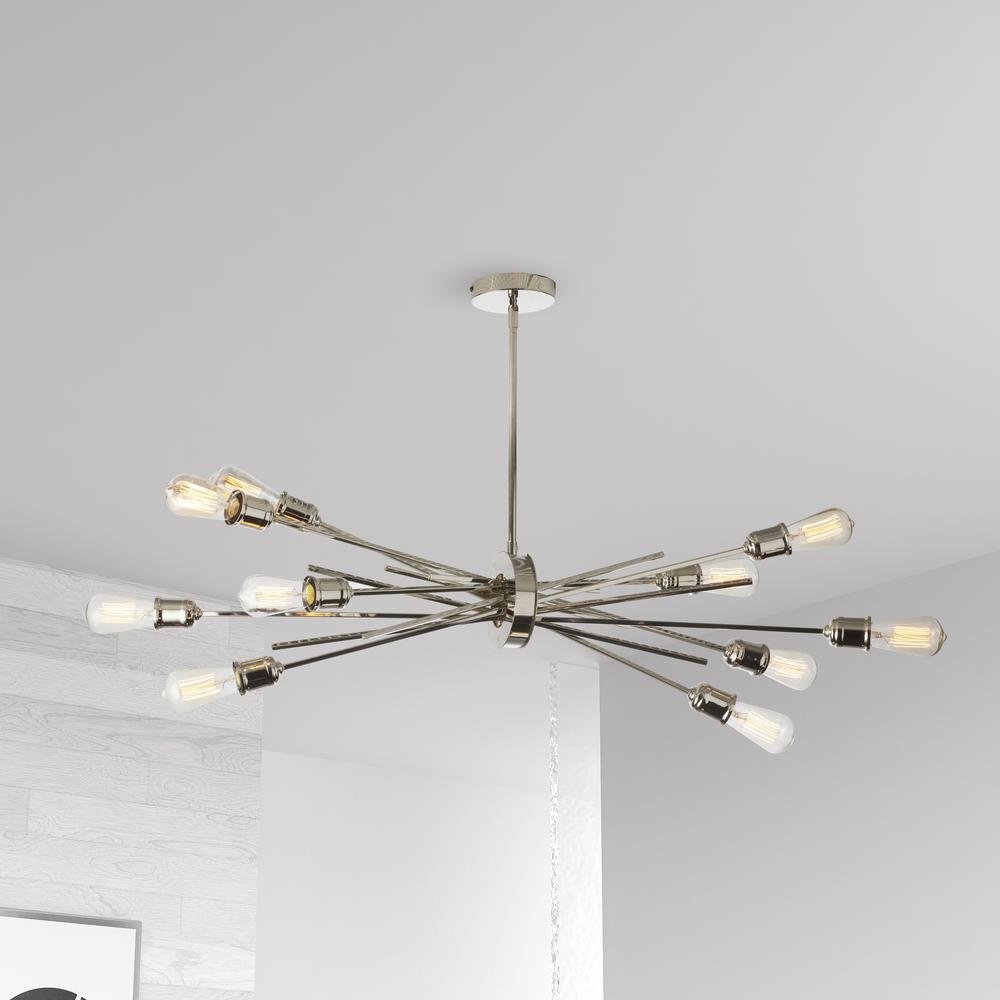 10LT Horizontal Pendant, Burnished Chrome Finish