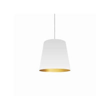 1LT Oversized Drum Pendant,Medium - Wht/Gld