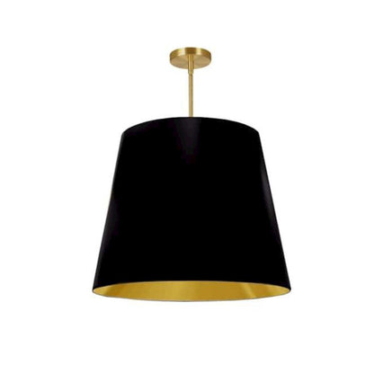 1LT Oversized Drum Pendant Large, BK/GLD Shade
