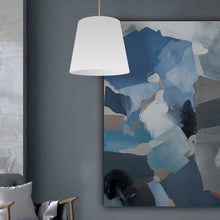 1LT Oversized Drum Pendant Medium, WH Shade