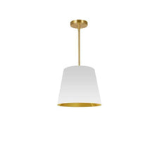 1LT Oversized Drum Pendant Small, WH/GLD Shade