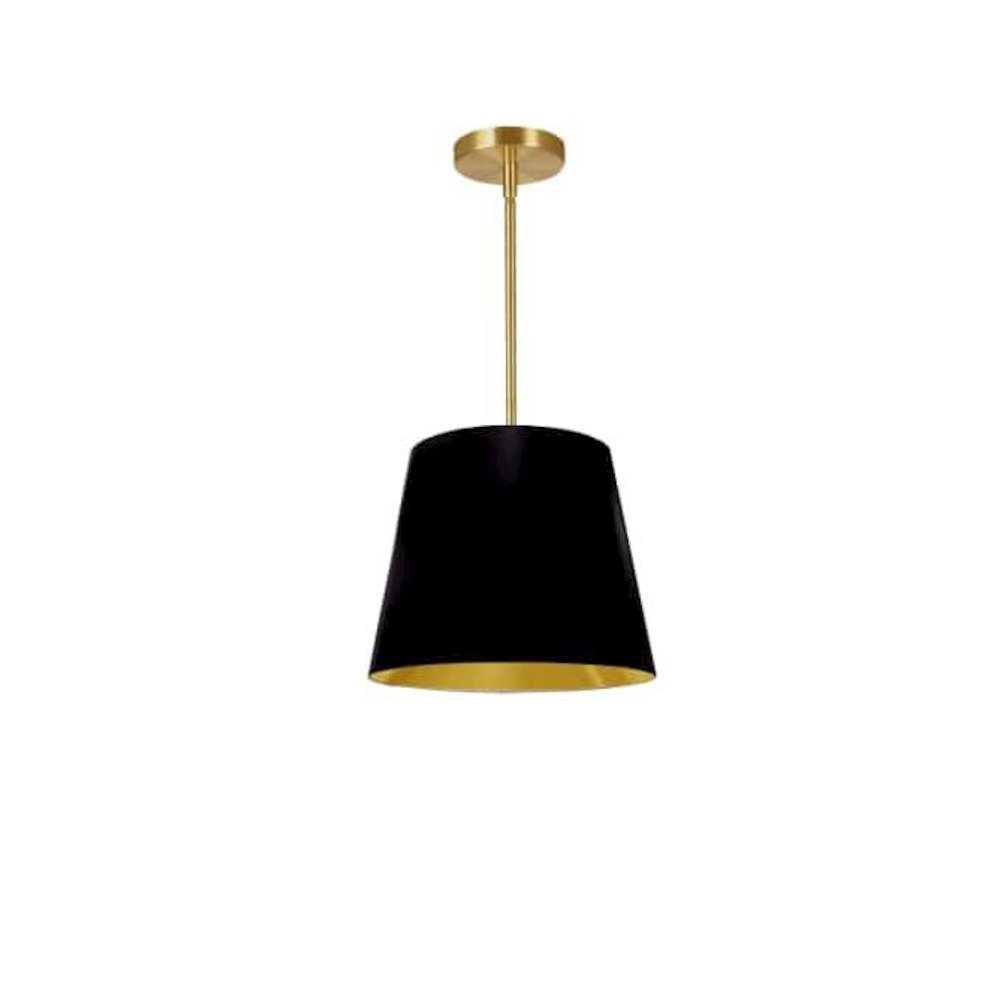 1LT Oversized Drum Pendant Small, BK/GLD Shade