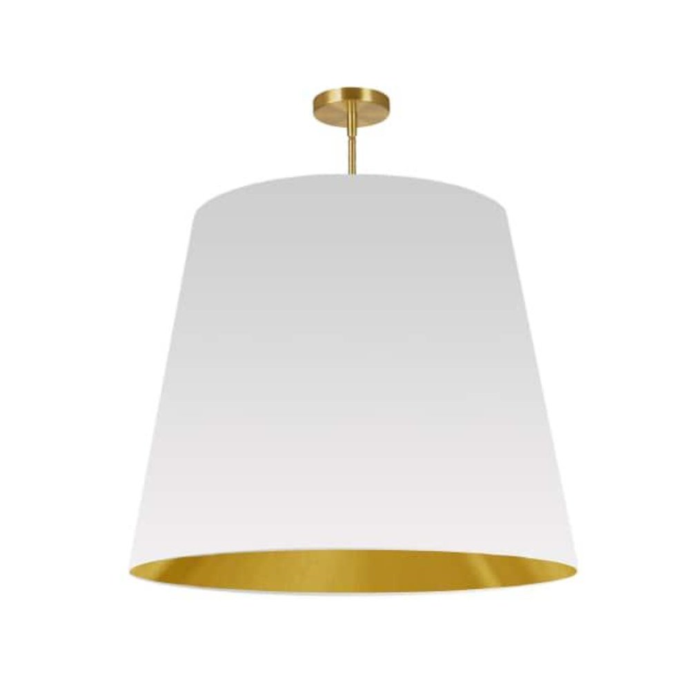 1LT Oversized Drum Pendant X-Large, WH/GLD Shade