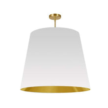1LT Oversized Drum Pendant X-Large, WH/GLD Shade