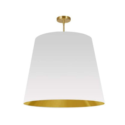 1LT Oversized Drum Pendant X-Large, WH/GLD Shade