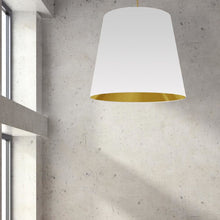 1LT Oversized Drum Pendant X-Large, WH/GLD Shade