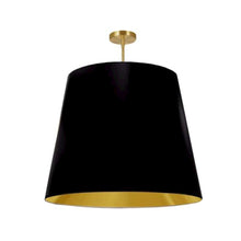 1LT Oversized Drum Pendant X-Large, BK/GLD Shade