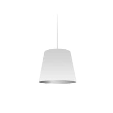 1LT Oversized Drum Pendant, Small - Wht/Slv