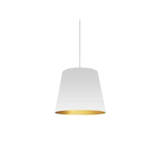 1LT Oversized Drum Pendant,Small - Wht/Gld