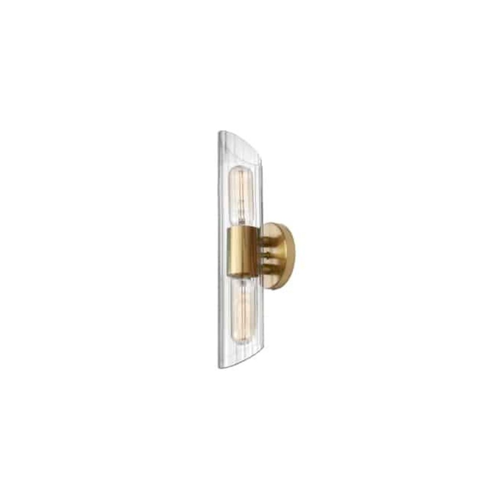 2LT Vanity, AGB, Clear Fluted Glass