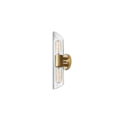 2LT Vanity, AGB, Clear Fluted Glass
