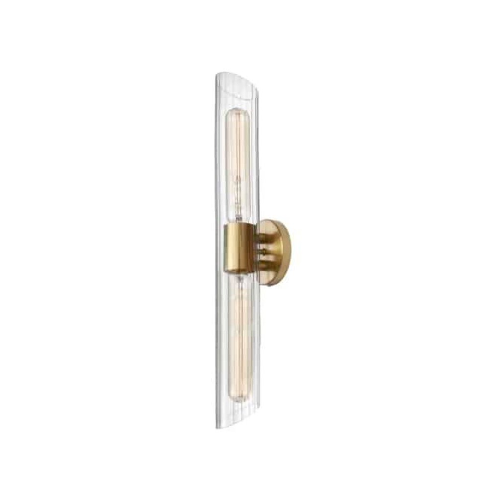 2LT Vanity, AGB, Clear Fluted Glass