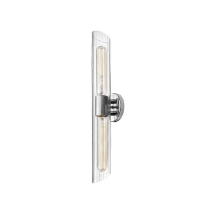 2LT Vanity, PC, Clear Fluted Glass