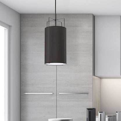 4LT Drum Pendant BK Shade,790Diff