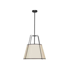 1LT Trapezoid Pendant Black/CRM Shade,790 Diff
