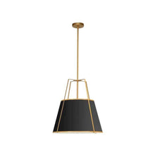 1LT Trapezoid Pendant GLD/BK Shade,790Diff