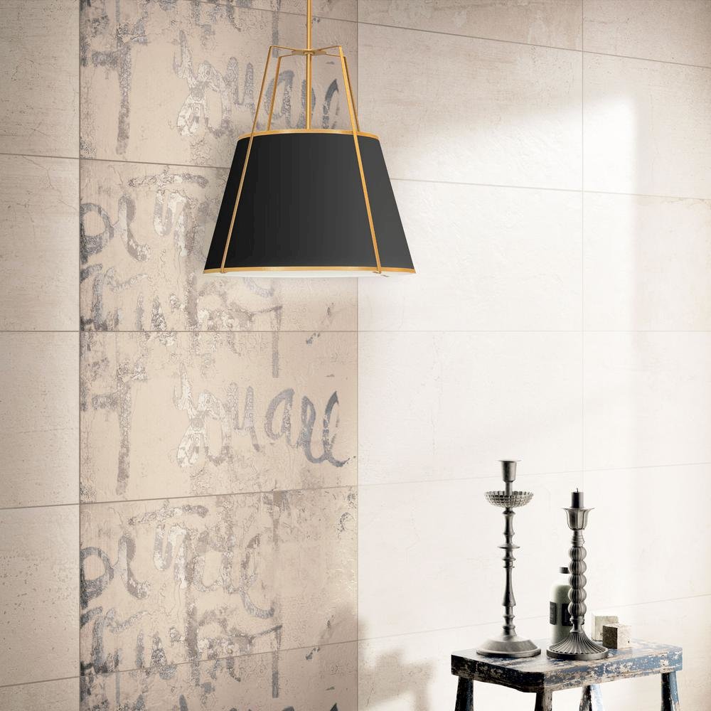 3LT Trapezoid Pendant GLD/BK Shade,790Diff