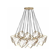 16LT Halogen Pendant,  GLD with WH Glass