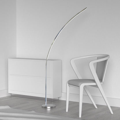 22W Floor Lamp Polished Chrome Finish