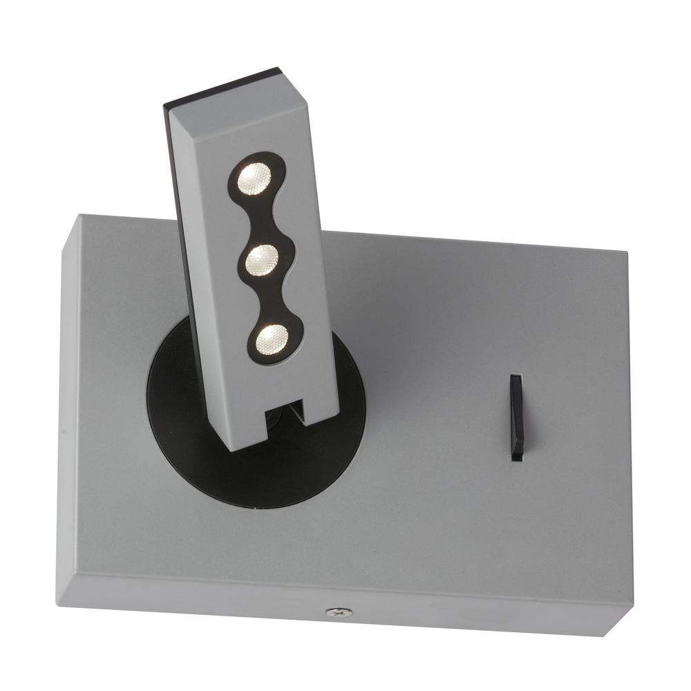 Wall Sconce, Reading Lamp, Silver Finish