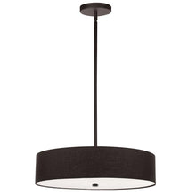 4LT Incandescent Pendant MB, Black Shade