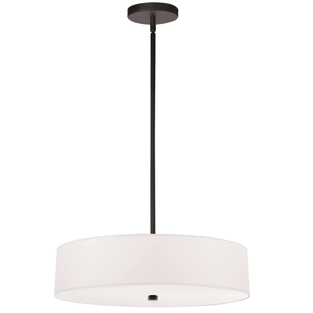 4LT Incandescent Pendant MB, White Shade