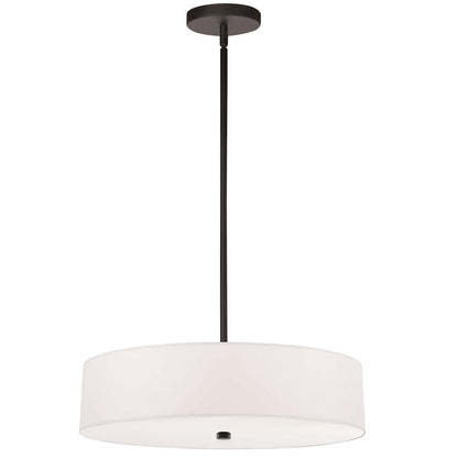 4LT Incandescent Pendant MB, White Shade