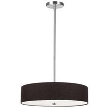 4LT Incandescent Pendant PC, Black Shade