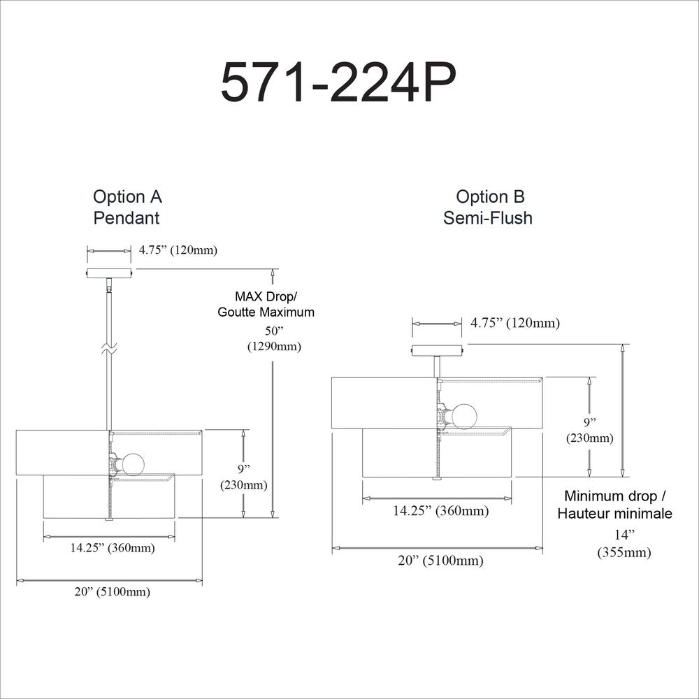 4LT Incand 2 Tier Pendant, SC, WH Shade