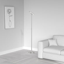 Torchier Floor Lamp, Satin Nickel Finish