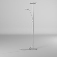 Mother & Son Floor Lamp, Satin Nickel Finish