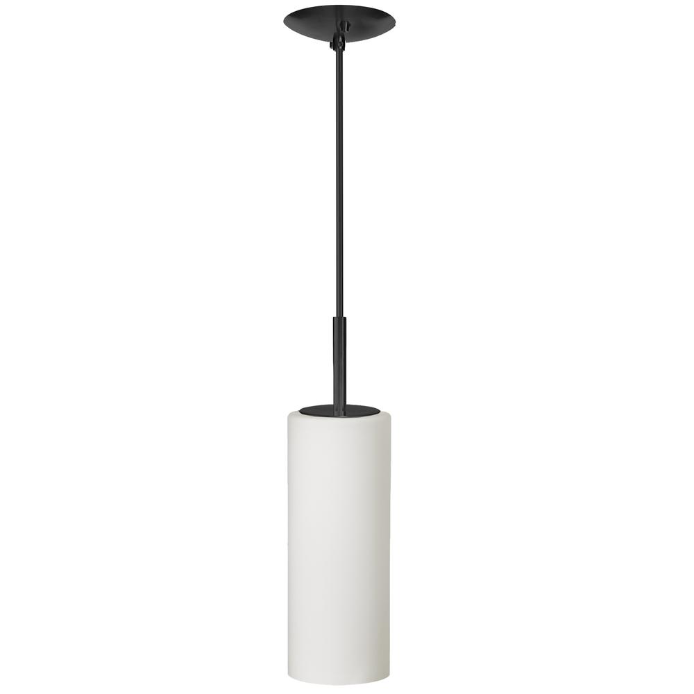 1LT Incandescent Pendant, MB, WH Glass
