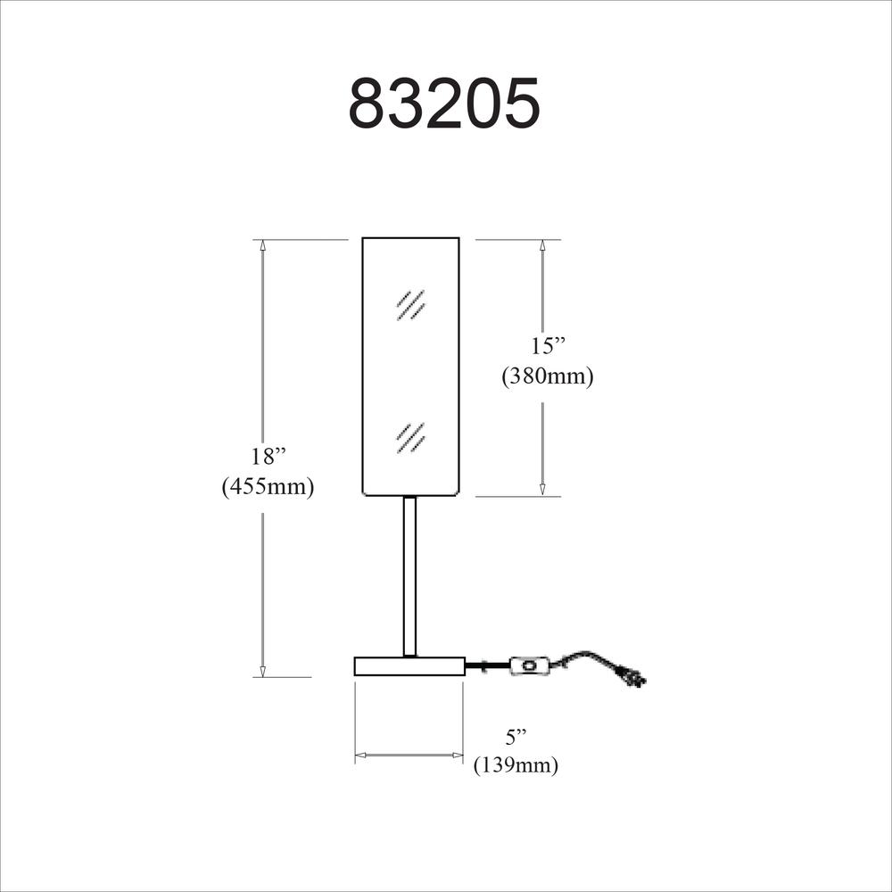 1LT Incandescent Table Lamp, AGB, WH Glass