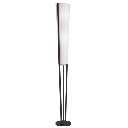 2LT Incand Floor Lamp, MB, WH Shade