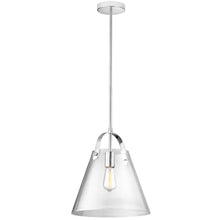 1LT Incandescent Pendant, PC, Clear Glass