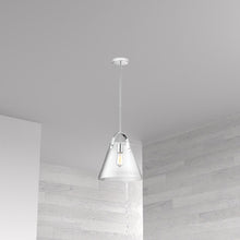 1LT Incandescent Pendant, PC, Clear Glass