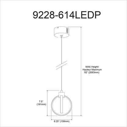 14W Pendant, MB, WH silicone Diffuser