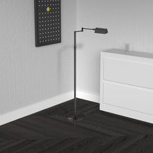 9W Swing Arm Floor, Black Finish