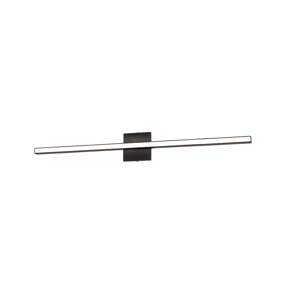 24W Colour Changing Vanity Matte Black with Frosted Acrylic Diffuser