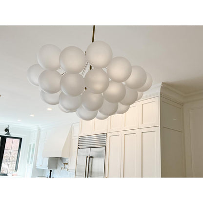 18LT Chandelier, AGB Finish, Opal Glass
